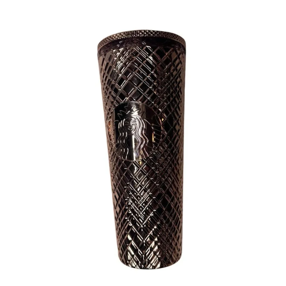 Starbucks 2023 Holiday Jeweled Rose Gold 24 Oz Tumbler.